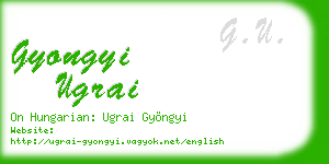 gyongyi ugrai business card